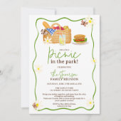 Zomer groen Picnic in het park familie reünie Kaart (Voorkant)