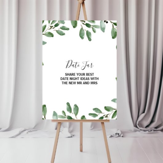 Zomer Groen Tropisch Eucalyptus Datum Jar Bord Poster