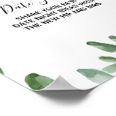 Zomer Groen Tropisch Eucalyptus Datum Jar Bord Poster (Hoek)