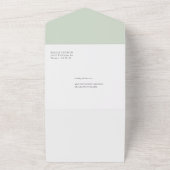 Zomer Groene Bruiloft Borrel All In One Uitnodiging (Buitenkant)