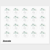 Zomer groene eucalyptus blad baby shower favor ronde sticker (Vel)