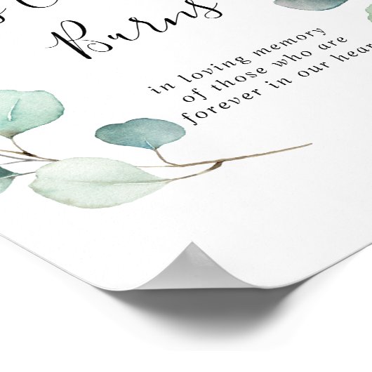 Zomer Groene Eucalyptus Deze Kaars Brandt Bord Poster (Hoek)