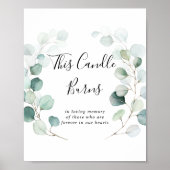 Zomer Groene Eucalyptus Deze Kaars Brandt Bord Poster (Voorkant)