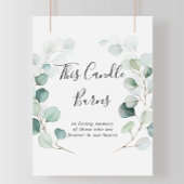 Zomer Groene Eucalyptus Deze Kaars Brandt Bord Poster