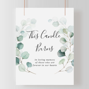 Zomer Groene Eucalyptus Deze Kaars Brandt Bord Poster
