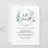 Zomer Groene Eucalyptus Ik Doe BBQ Verlovingsfeest Kaart (Voorkant)