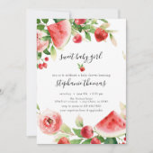 Zomer Groene Fruit Baby Shower Kaart (Voorkant)