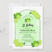 Zomer Groene Limoen Citrus Eerste Verjaardag Kaart (Voorkant)