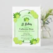 Zomer Groene Limoen Citrus Eerste Verjaardag Kaart (Staand voorkant)