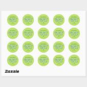 Zomer Groene Zwembad Feest Bruidsfeest Favoriet Ronde Sticker (Vel)