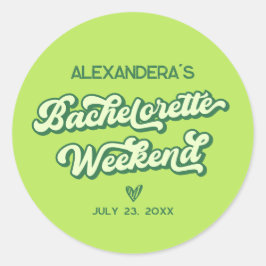 Zomer Groene Zwembad Feest Bruidsfeest Favoriet Ronde Sticker