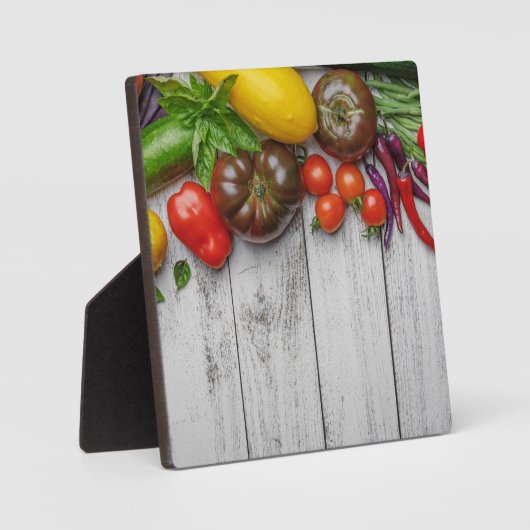 Zomer Groente Oogst Rand Fotoplaat (Voorkant)