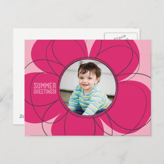 Zomer Groeten Bloom Briefkaart (Voorkant / Achterkant)