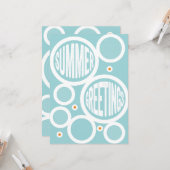 Zomer Groeten Cirkels Flat Kaart (Voorkant / Achterkant in situ)