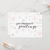 Zomer Groeten Vuurwerk Flat Kaart (Voorkant / Achterkant in situ)