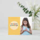 Zomer Groeten Zonneschijn Briefkaart (Staand voorkant)