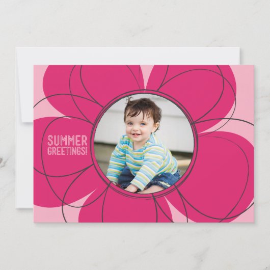 Zomer Groetjes Bloom Flat Kaart (Voorkant)