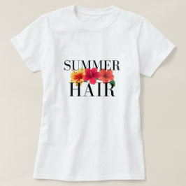 Zomer Haar Hawaïaanse Bloem Grafische T-shirt