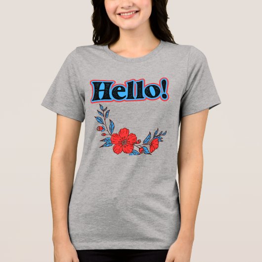 Zomer Hallo Dames Bloem Tri-Blend Shirt (Voorkant)