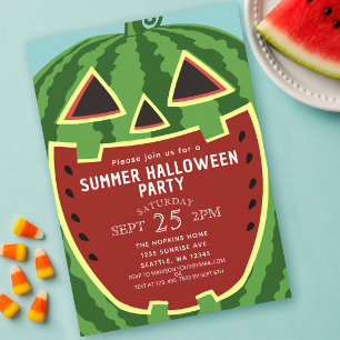 Zomer Halloween Feest Watermeloen Jack-o-Lantern Kaart