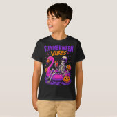 Zomer Halloween Skeleton Kostuum T-shirt (Voorkant volledig)