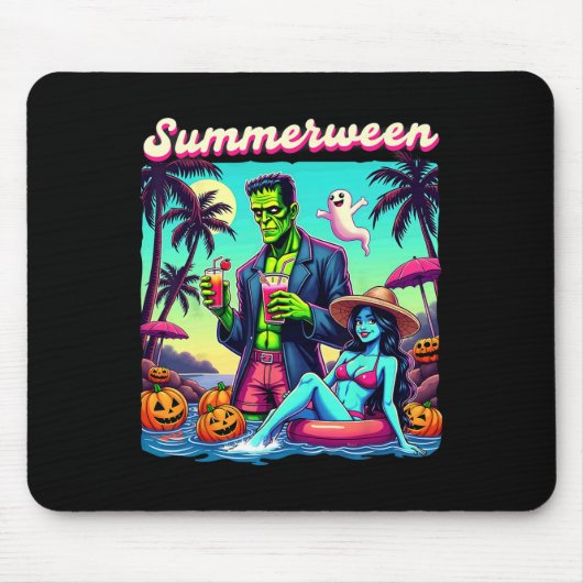 Zomer Halloween Zombie Frankenstein Boo Ghost Muismat (Voorkant)