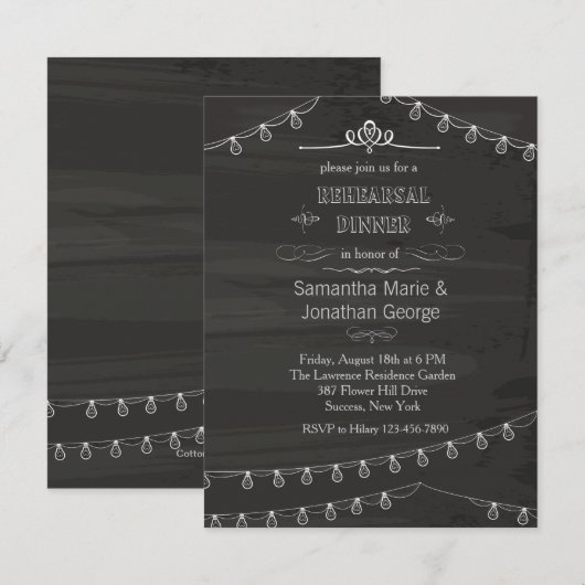 Zomer Hanglampen uitnodiging (Voorkant / Achterkant)