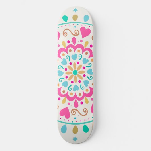 Zomer Hart Mandala Persoonlijk Skateboard (Voorkant)