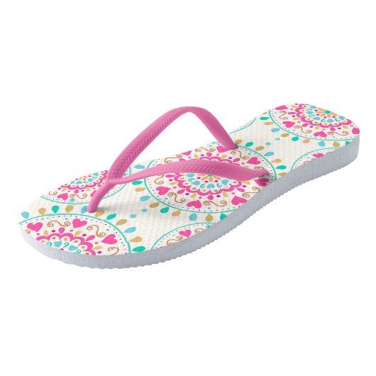 Zomer Hart Mandala Teenslippers (Schuin)