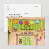 Zomer Hawaiiaanse Tiki-feest evenement postkaart Aankondigingskaart (Voorkant / Achterkant)