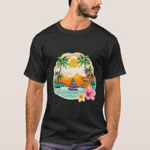 Zomer Hawaiian Hula Dancer Vrouwen Hawaii Vakantie T-shirt