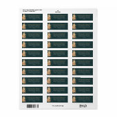 Zomer Heks Teal Adreslabel voor het Bos Etiket (Full Sheet)