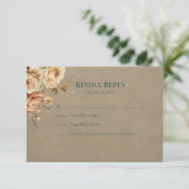 Zomer Heks Teal RSVP Kaart (Staand voorkant)