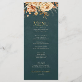 Zomer Heks Teal Trouwmenu Bos Menu