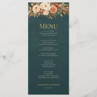 Zomer Heks Teal Trouwmenu Bos Menu