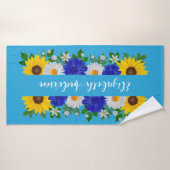 Zomer Hemelblauwe Bloemen Badhanddoek (Badhanddoek)