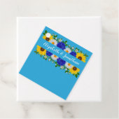 Zomer Hemelsblauw Bloemen Bruiloft Bedankjes Labels (In situ)