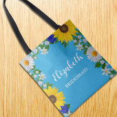 Zomer Hemelsblauw Bloemen Bruiloft Tote Bag