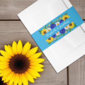 Zomer Hemelsblauw Bloemen Bruiloft Uitnodigingen Wikkel