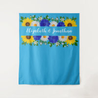 Zomer Hemelsblauw Bloemen Bruiloft