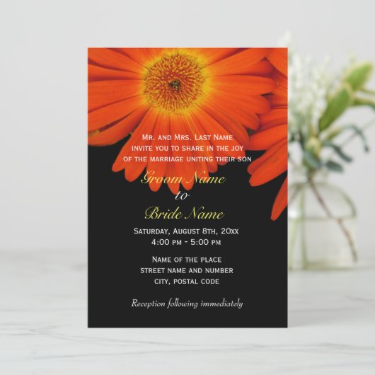 Zomer, herfst-dagbloementjes kaart (Staand voorkant)