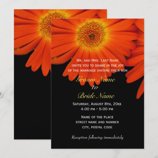 Zomer, herfst-dagbloementjes kaart (Voorkant / Achterkant)