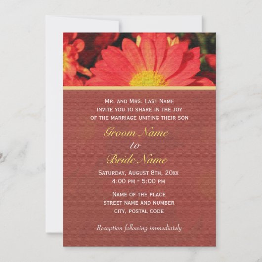 Zomer, herfst-dagbloementjes kaart (Voorkant)