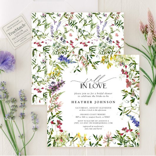 Zomer Herfst in Liefde Wildflower Vrijgezellenfees Kaart