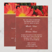 Zomer, herfst oranje dagbloem Christelijke bruilof Kaart (Voorkant / Achterkant)