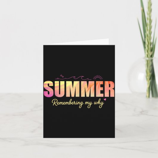 Zomer Herinneren Mijn Waarom Creatief Kaart (Voorkant)