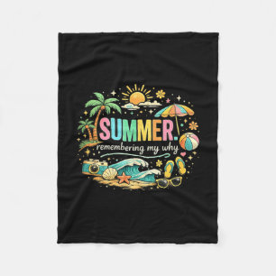 Zomer herinnerend waarom vakantie aan het strand fleece deken
