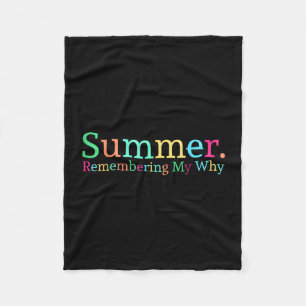 Zomer herinnering aan mijn waarom  fleece deken