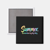 Zomer herinnering aan mijn waarom magneet (Voorkant / Achterkant)