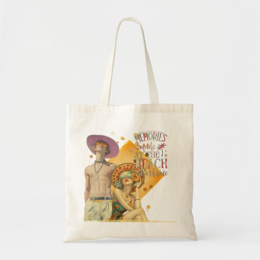 Zomer Herinneringen aan het strand Canvas tas (Voorkant)